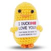 JFEND Gifts for Boyfriend Girlfriend Her I Love You Handmade Crochet Funny Small Cute Duck for Fiance Women Wife Husband Him Birthday