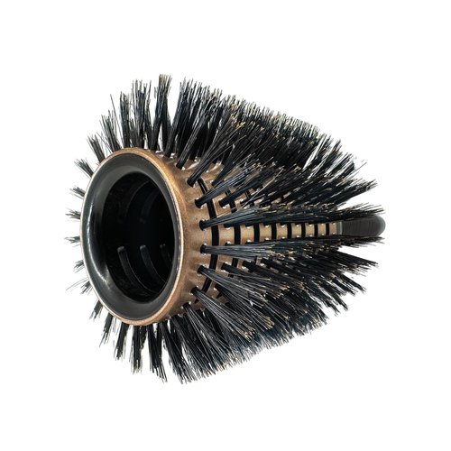 Phillips Brush Luxe Tourmaline Monster Vent 2 Professional Hair Brush (4.5” Diameter Barrel) - Vented Hairbrush Nylon Reinforced Boar Hair Bristles, Sleek Copper & Black Color