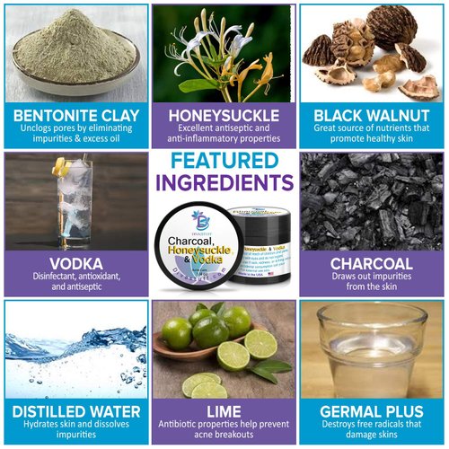 Diva Stuff Charcoal, Honeysuckle & Vodka | Spot Treatment for Cystic Acne | Blemish, Pimple & Hormonal Acne Treatment for Men, Women, Teens & Adults | Extra Strength, Fast Absorbing | 0.25 fl oz