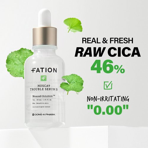 FATION NOSCA9 Trouble Serum S | Hydrating Serum for Face w/Centella Asiatica, Panthenol & Apple Extract | Face Brightening Serum | Calming Facial Serum Korean Skin Care (Pack of 1, 1.01 Fl Oz)…