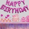 Rose Pink Happy Birthdays Banner - GREATRIL Party Decorations for Birthdays/Unicorn/Mermaid/Butterfly/Bachelorette Happy Birthdays Letters