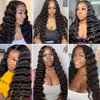 Loose Deep Wave Bundles Human Hair 14 16 18 Inch Brazilian Hair Bundles Loose Wave Unprocessed Virgin Hair Bundles 10A Bundles Human Hair Extensions