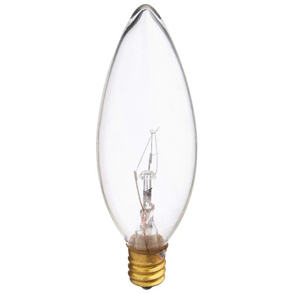 Satco Products S3782 120-Volt 25B9.5 Candelabra Base Clear Light Bulb