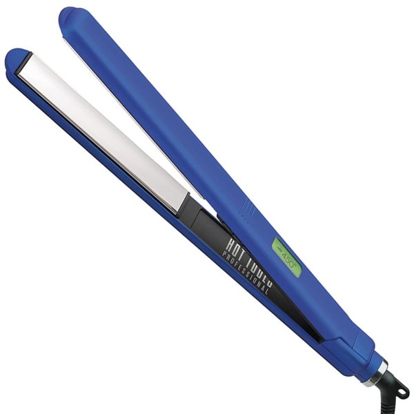 HOT TOOLS Professional Nano Ceramic Flat Iron with Extra Long Plates, 1 Inch, 1 ct.