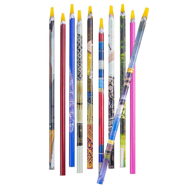 GA&EN Self Adhesive Resin Rhinestones Picker Pencil Nail Art Gem Crystal Pick up Tool Rhinestone Pickup Pen Long 10Pcs