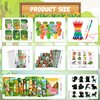 BenLouis 96Pcs Jungle Safari Party Favors Zoo Animals Coloring Books Crayons Sticker Stampers Slap Bracelets Set Bulk Classroom Prizes for Kids Wild One Party Baby Shower Goodie Bags Fillers