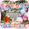 Liliful 12 Pcs Donut 1st Birthday Party Decorations Table Honeycomb Centerpieces, Donut First Birthday Theme Table Party Supplies, Doughnut One Year Old Birthday Sign Decor for Girl