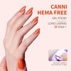 CANNI Bright Orange Gel Nail Polish, 1Pcs Neon Orange Gel Polish Red Orange Color Nail Polish Gel High Gloss Soak Off U V Gel Nail French Nail Manicure Salon DIY
