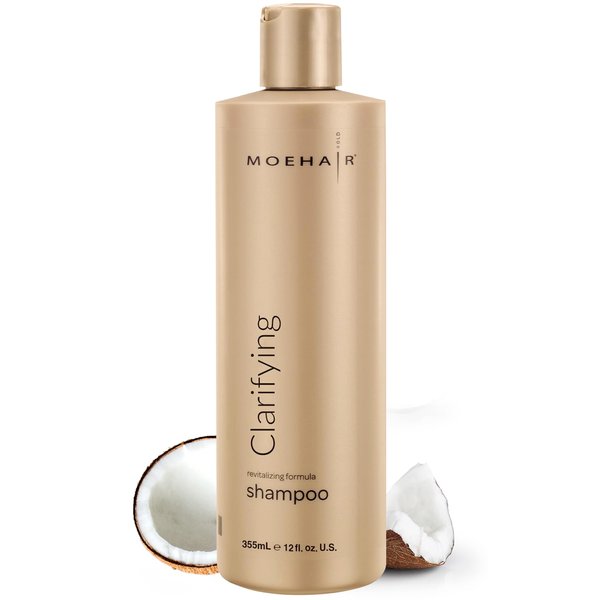 MOEHAIR Clarifying Shampoo | Deep Detox Shampoo | Cleanses Dirt, Dust & Scalp Buildup | Adds Shine | Removes Residues & Improves Scalp Health | Paraben & sulfate-free shampoo (12 Fl. Oz)