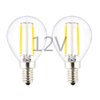 OPALRAY LED G14(G45) Globe Bulb, DC 12V / 24V Input, E12 Small Base, Dimmable with DC Dimmer, 2700K Warm White Light, 2W 200Lm, 25W Incandescent Replacement, for 12Volt Low Voltage Power, 2-Pack