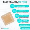 MedVance TM Silicone - Bordered Silicone Adhesive Foam Dressing Size 4"x4" (2.7"x2.7" pad), Box of 5 dressings