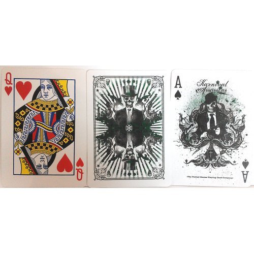 Karnival Assassins Green Deck Bicycle Playing Cards - 2nd Edition