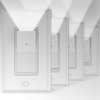4 Pack Illuminated Light Switch, Decora Paddle Rocker Light Switch with LED Night Light, Automatic On/Off Sensor, Single Pole, 15Amp 120/277Volt, White