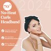 Heatless Curls Headband, Hair Rollers for Heatless Curls, 70" Velvet Heatless Curlers for Women Girls Overnight Curls, No Heat Hair Curlers to Sleep In - Black