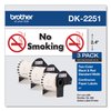 Brother Genuine DK-22513PK Continuous Length Replacement Labels, Black/Red Label on White Paper Tape, Engineered with Excellence, 2.4” x 50 feet, (3) Rolls per Box (DK22513PK)
