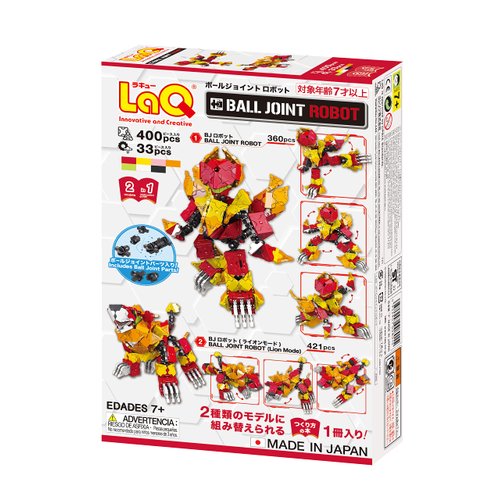 LaQ Ball Joint Robot | 360 Pieces | 2 Models | Age 5+ | Creative, Educational Construction Toy Block | Made in Japan