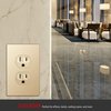 ENERLITES Elite Series Duplex Receptacle with Screwless Wall Plate, Residential Grade Duplex Outlet, Tamper-Resistant, Grounding, 15A 125V, UL Listed, 61580-TR-GDWP, Gold with Wall Plate