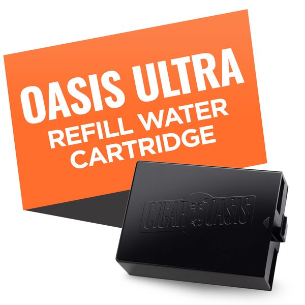 Cigar Oasis Ultra Refill Water Cartridge - Compatible with Electronic Humidor Humidifiers, Cigar Oasis Ultra Humidifier, Enhances Humidor Experience, Fits Ultra Models/Ultra, 2.0 & 3.0