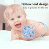 AULEGE Baby Rattle Teether Toys, Infant Sensory Teething Toys, Silicone Chew Toy with Rattles for Babies 0-3-6-12 to 18 Months, Boys Girls Baby Shower Gifts(Blue)