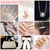 MOLILON 2032pcs Face Gems Jewels Bling Rhinestones Crystals Adhesive Pearl Stickers Stick On Pearls Makeup Jewelry Nail Art Stickers Gems Beads for Hair, Body, Face, Eye (Beige Pearls+Crystal)
