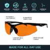 Bifocal Safety Glasses SB-9000 with Orange Lenses (+1.50)