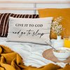 Knibeo Give It to God and Go to Sleep, Decorative Pillows Cover for Bed, Throw Pillows Cover for Bed, 12x20 Inch Pillow Case, Decorative Bed Pillows Cover for Bedroom(12x20, Cream-Coloured)