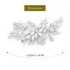Catery Flower Crystal Bride Wedding Hair Comb Hair Accessories with Pearl Bridal Side Combs Headpiece for Women Pack of 1(Silver)