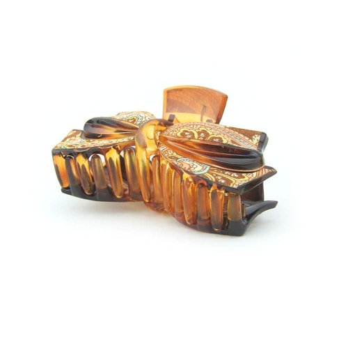 Meilliwish Noble Beautiful Lady Hair Claw Clip 1 PCS(D91)(BowBrown)