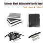 Aiduode Adjustable Elastic Band For Wigs And Making Wigs Adjustable Straps For Wigs Adjustable Wig Bands Sewing in Wig Adjustable Straps For Wigs And Wig Caps(BLACK * 6PCS)