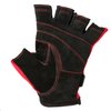 Contraband Black Label 5050 Mens Basic Leather Fingerless Weight Lifting Gloves - Durable Light - Medium Padded Split Leather Gym Gloves - Perfect Classic Lifting Gloves (Pair) (Red, Medium)