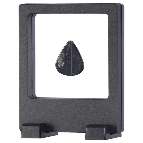 3D Floating Frame Transparent Flexible Medallion Medal Challenge Coin Poker Chip Guitar Piick Display Case Stand Holder Magic Suspension Box Black-Square Shape