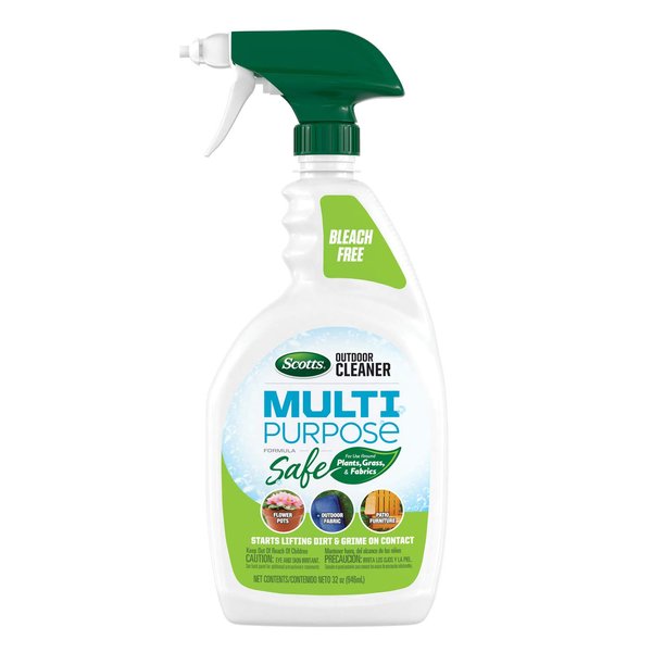Scotts Outdoor Cleaner Multi Purpose Formula: Ready-to-Use, Bleach-Free, Use on Decks, Siding, Stone and Patio Furniture, 32 oz.