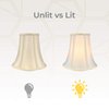 Royal Designs Flare Bottom Outside Corner Scallop Bell Lamp Shade, Beige, 5" x 13" x 8.75"