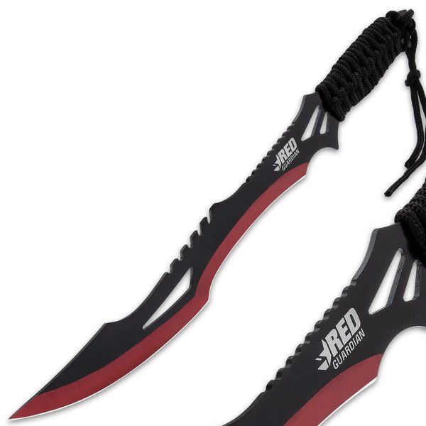 Red Guardian Twin Machete Set with Sheath