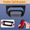 VINAUO Trailer Light Bracket, 6" Oval Trailer Lights Mounting Bracket, [L Shaped] [3mm Powder Coated Steel] [Versatile Horizontal Mounting] for 6 Inch LED Trailer Lights Grommet Flush Mount