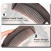 Dandruff Comb, Stainless Steel Fine Tooth Lice/Flea Comb, Psoriasis Comb, Scalp Oil Buildup Removal Wide Hollow Tooth Button Hairbrush for Scalp Massage Care for Man Women and Kids, Set of 2 (Pink)