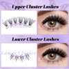 WENDY Lashes Clusters Multi-Type DIY Eyelash Extension - Lash Clusters D Curl 40D & Bottom Lashes, Black Cluster Eyelash Extensions Wispy Soft Individual Lashes Suitable for Beginners, 10-16 MM