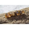 Gold Tiger's Eye Stone French Barrette Hair Clips