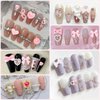 3D Pink Bow Nail Art Charms, 3D Assorted Bowknot Nail Charms Pearls Gems Cute Star Heart Butterfly Bow Planet Bear Nail Decoration with Pickup Tools for Manicure DIY Crafts Jewel Supplies