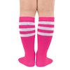 American Trends Girls Soccer Socks Kids Pink Socks Pink Softball Football Baseball Socks Youth Toddler Knee High Tube Socks for Boys 1 Pack Rose Pink White 6-9 Years