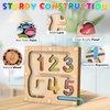Magnetic Maze Board - Montessori Wooden Puzzles Educational Shape Sorter for Toddlers, Color & Number Matching Game - Motor Skills Magnet Toys Kids 3-5 Years Old Boys Girls Preschool (Double Maze, M)