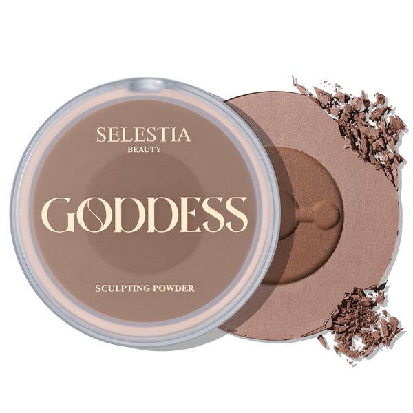 SELESTIA BEAUTY Sculpting Contour Powder Goddess - Matte Sculpting Powder - Easy to Blend Contouring Powder - Suitable for Various Skin Tones, 0.53 Oz