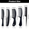 WOXVM Hairdressing Combs Set, 5 Pack Wide Tooth Combs, Heat Resistant Anti-static Carbon Hair Brush Fine Tooth Hair Comb for Long, Wet or Curly Hair Detangling
