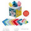 Taf Toys Sensory Crinkle Tissue Box for Toddlers. STEM Montessori Toy with Colorful Soft Scarves and Crinkling Blankies