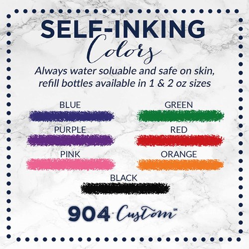 Custom Line Stamps | Custom Text Office Stamp | Short or Long | 20 Font Choices | Multiple Color Options | Up to 8 Lines of Text | Perfect for Personal or Professional Use (4-Line, Short)