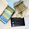 BLUEBYRD Fresh & Clean Handmade Soap Bar Gift Set For Women & Men - 5 Pc. Variety Pack Natural Cold Pressed Bath & Body Cleansing Bar - Ocean, Clean Cotton, Sea Salt, White Tea, Irish Clover (Fresh)