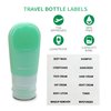vadoworld, Travel Size Bottles set, Toiletries Containers, TSA approved, 3.2oz and 2.0oz, Leak Proof Squeezable Silicone Tubes, Easy Refillable, Custom Labels for Shampoo Conditioner, 4 pack