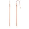 Minimalist Rose Gold Plated Long Vertical Bar Drop Earrings - Hypoallergenic, Versatile Geometric Design Fashion Jewelry for Women and Girls by MJLULU