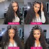 BRUAR 28 Inch Deep Wave Lace Front Wigs Human Hair Pre Plucked 13x4 HD Transparent Lace Frontal Wigs Human Hair 180% Density Deep Curly Glueless Wigs Human Hair for Women