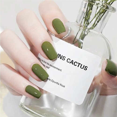 Air Dry Red Sparkly Nail Polish, Sparkle Nail Polish Glitter for Women, Sparkling Red Gel Nail Polish Quick Dry, Chunky Glitter Bright Red Fingernail Polish for Girls, 14ML (Light Green, 14ML)